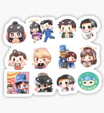 Assorted ace attorney stickers Sticker