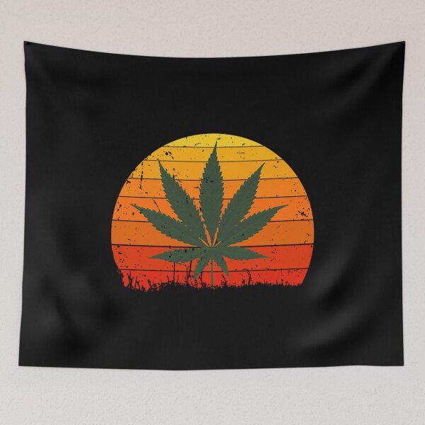 Item preview, Retro weed leaf for smoker designed and sold by PamelaMeister20.