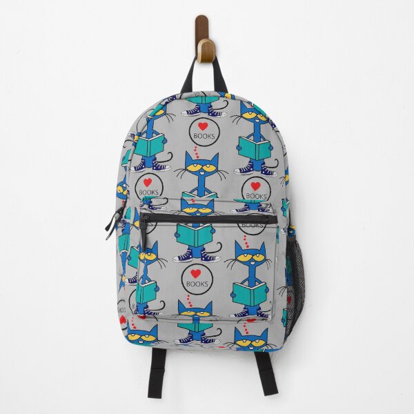 Pete The cat reading a book Backpack