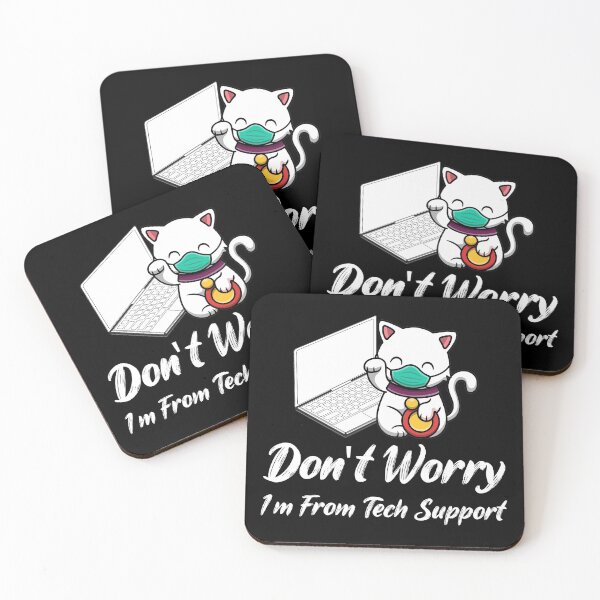 Item preview, Funny Saying Don't Worry I'm From Tech Support Cat Owner -  sysadmin gift - Help Desk gift designed and sold by WhiteTears.