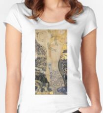 Gustav Klimt - Water Serpents Women's Fitted Scoop T-Shirt
