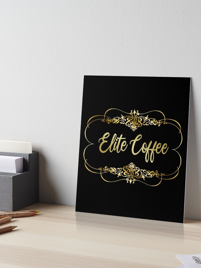 Elite Coffee (Luxury Brand logo - Premium Coffee Drinker - Vintage