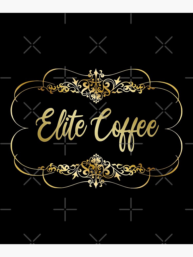 Elite Coffee (Luxury Brand logo - Premium Coffee Drinker - Vintage
