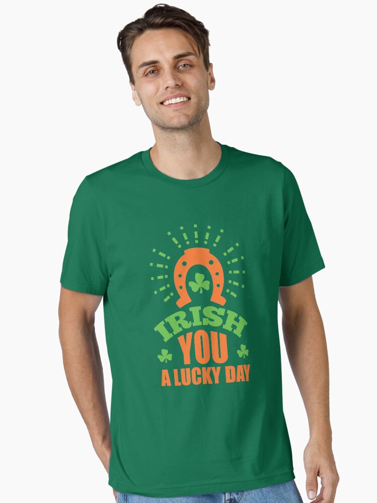 Thumbnail 1 of 7, Essential T-Shirt, St. Patrick's Day: Irish you a lucky day designed and sold by nektarinchen.