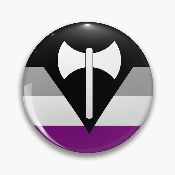 Item preview, Female asexuality flag (labrys) designed and sold by Fiburnin.