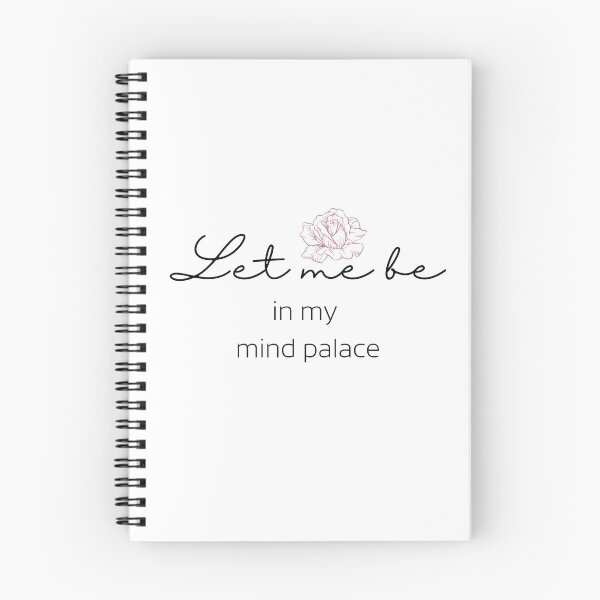 Item preview, Let me be in my mind palace. Black text with pink flower, Meditation, Funny designed and sold by naturecdesigns.
