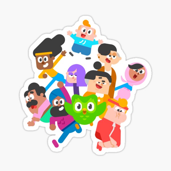 Lustige Duolingo Charaktere Sticker
