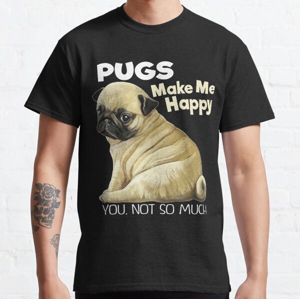 Pug Sweater Pug Funny Gifts Classic T-Shirt