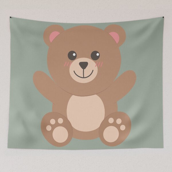 Item preview, Green Teddy Bear Cover designed and sold by peachyline.
