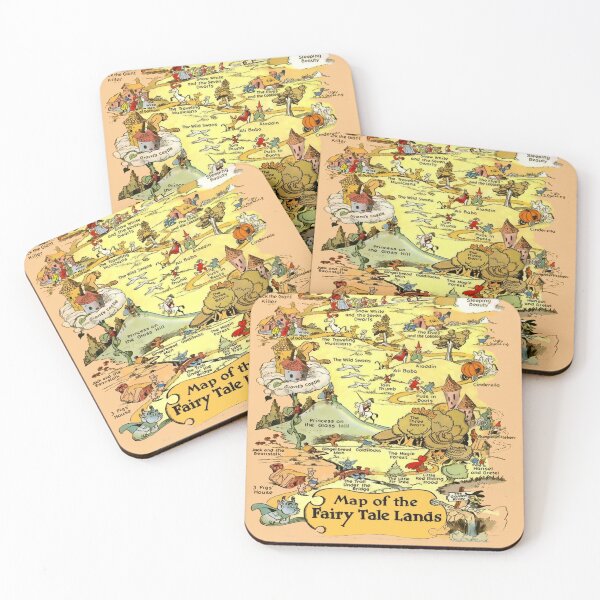 Item preview, Brothers Grimm Map of the Fairy Tale Lands Folktale Stories designed and sold by junebug042.