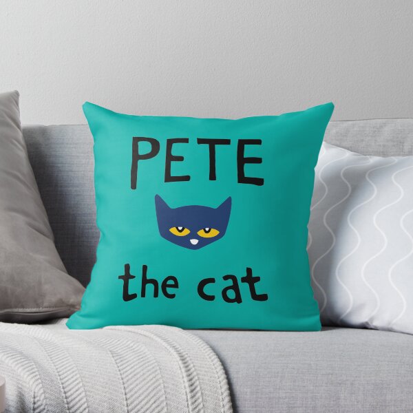 Pete the cat simple design Throw Pillow