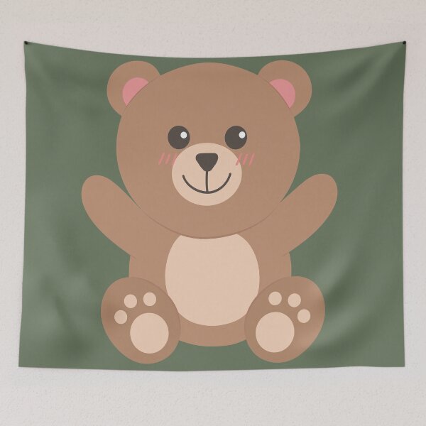 Item preview, Green Teddy Bear Cover designed and sold by peachyline.
