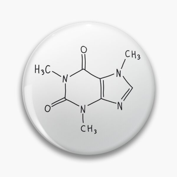 Item preview, Black Caffeine Molecule (Hand Drawn) designed and sold by illhustration.