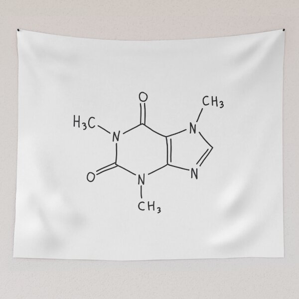 Item preview, Black Caffeine Molecule (Hand Drawn) designed and sold by illhustration.