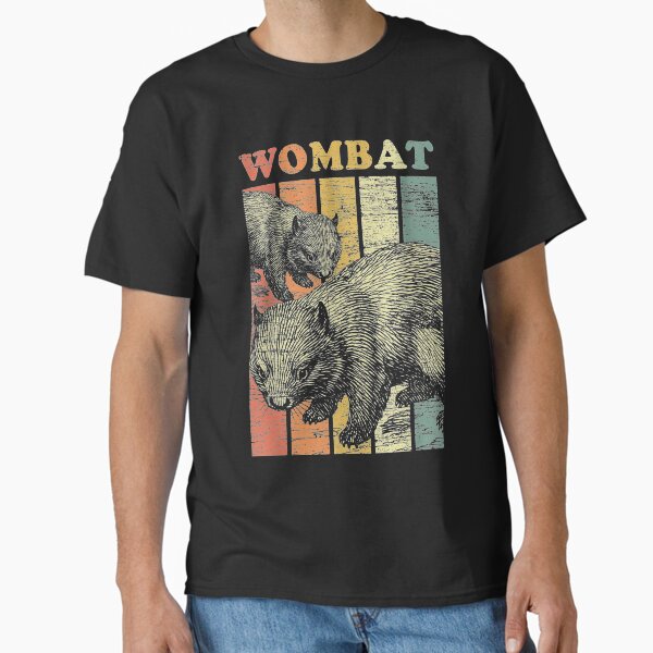 Vista previa del artículo con la obra «Wombat retro», diseñado y vendido por Saiyarad.