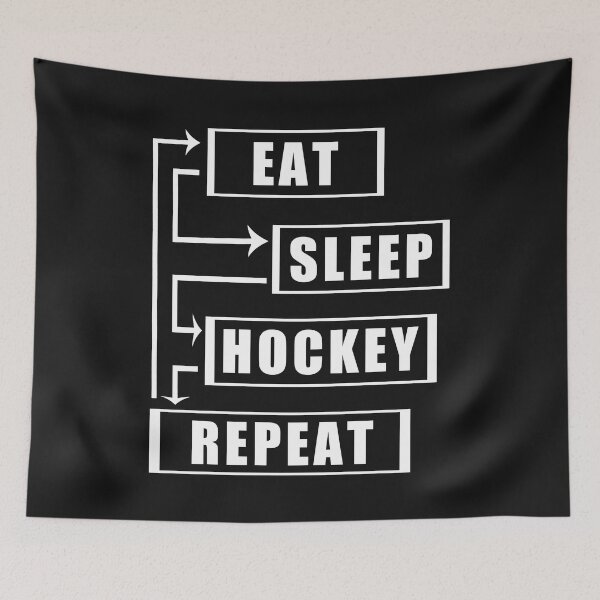 Item preview, Eat Sleep Hockey Repeat designed and sold by teledesign.