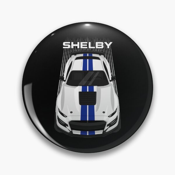Item preview, Ford Mustang Shelby GT500 2020-2021 - White - Blue Stripes designed and sold by V8social.
