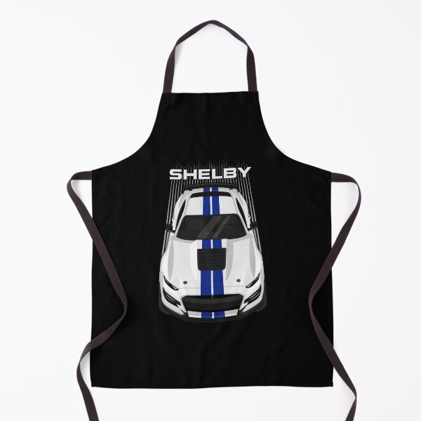 Item preview, Ford Mustang Shelby GT500 2020-2021 - White - Blue Stripes designed and sold by V8social.