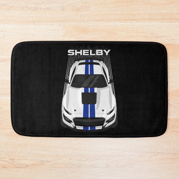 Item preview, Ford Mustang Shelby GT500 2020-2021 - White - Blue Stripes designed and sold by V8social.