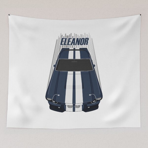 Item preview, Ford Mustang Shelby GT500 Eleanor 1967 Fastback - Dark Blue and White Stripes designed and sold by V8social.