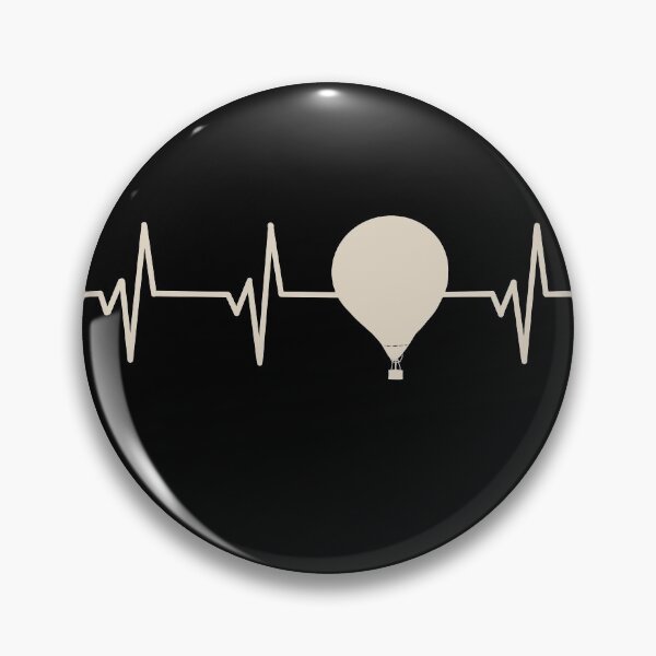 Item preview, Hot Air Balloon Heartbeat Pulse Gift For Hot Air Ballooning Lovers designed and sold by JokeGysen.