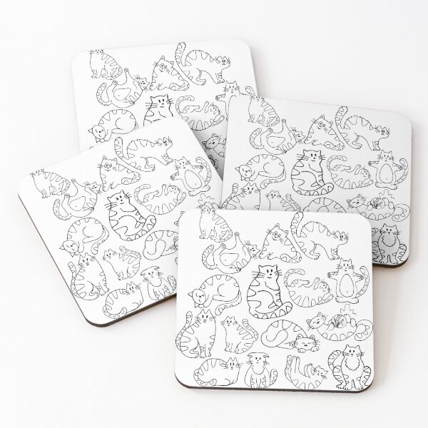 Item preview, cute cats pattern designed and sold by Redchilly.