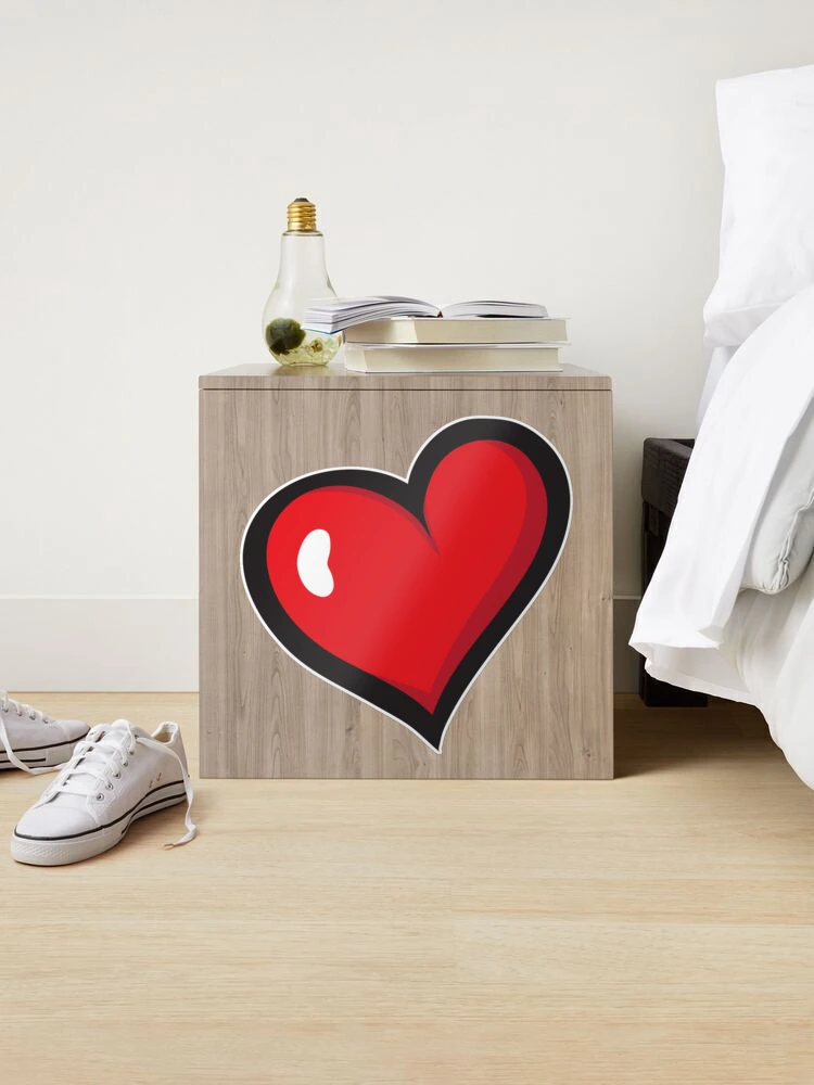 Red cartoon heart sticker Sticker for Sale by Mhea