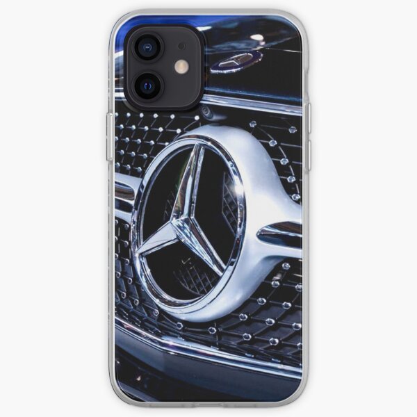 Mercedes benz negro Funda blanda para iPhone