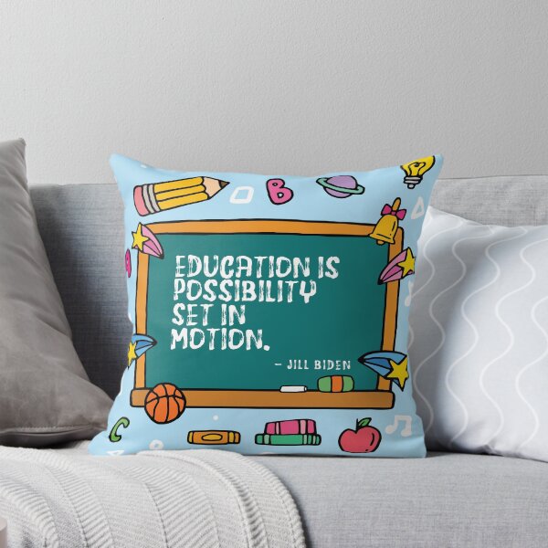 Item preview, Education is Possibility set in Motion- Jill Biden Quote (Fun Chalkboard Design)  designed and sold by HeraAndKosmos.