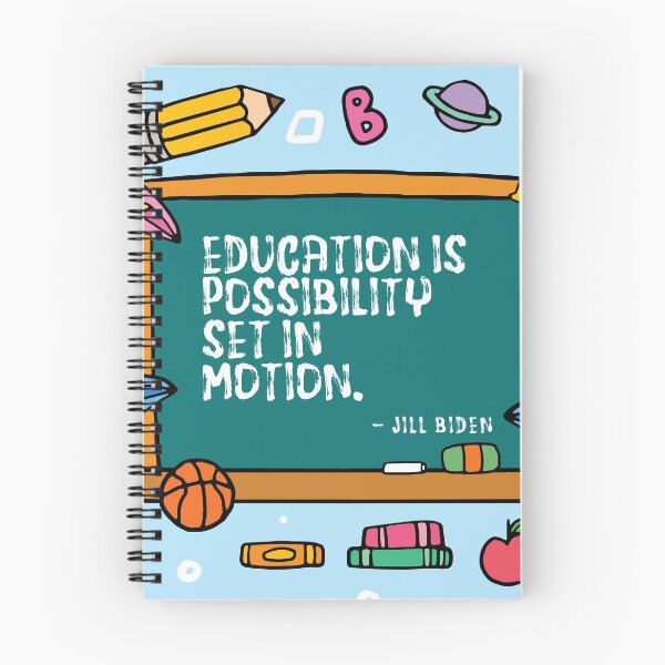 Item preview, Education is Possibility set in Motion- Jill Biden Quote (Fun Chalkboard Design)  designed and sold by HeraAndKosmos.