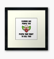 Clown Kill Framed Print