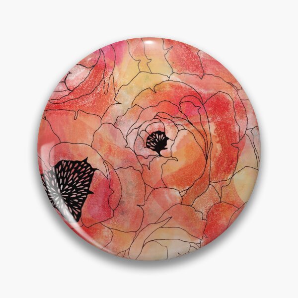 Item preview, Red peonies designed and sold by Babarobot.