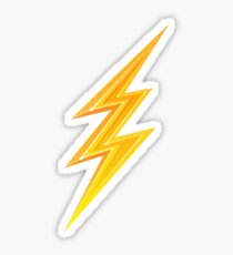 Golden yellow lightning bolt Sticker