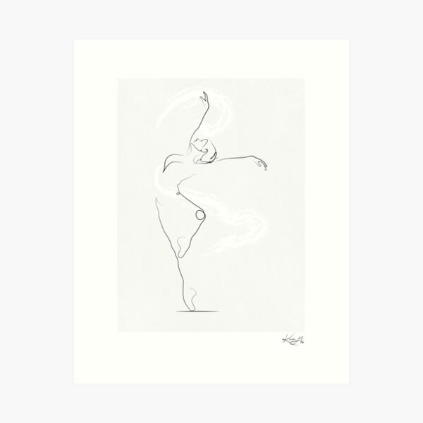 Item preview, 'Unfurl' Dancer Line Drawing designed and sold by Kerry Kisbey.