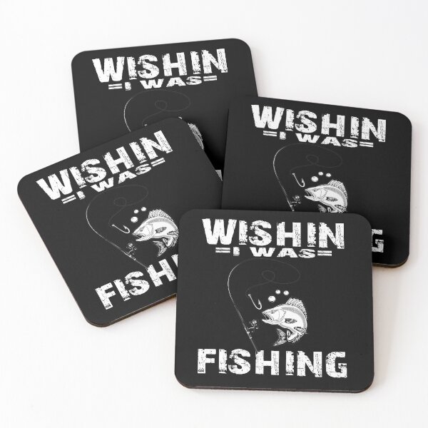Item preview, Wishing I Was Fishing Funny Fisherman Quote  designed and sold by Aminepop.
