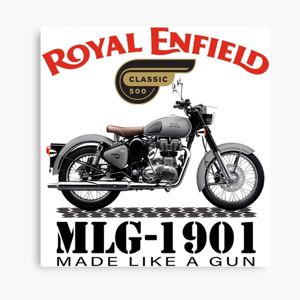 Royal Enfield Classic 500 Gunmetal Grey Canvas Print