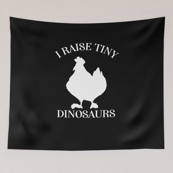 Item preview, I raise tiny dinosaurs cool people black white designed and sold by wiggy38.