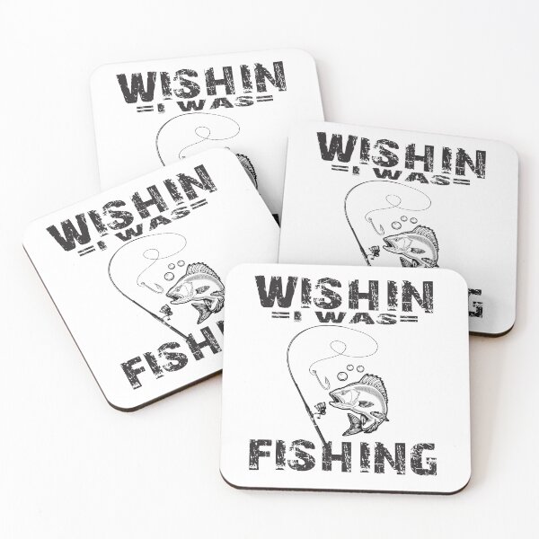 Item preview, Wishing I Was Fishing Funny Fisherman Quote  designed and sold by Aminepop.