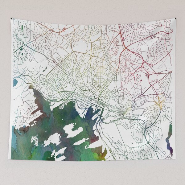 Item preview, Oslo Watercolor Map by Zouzounio Art designed and sold by zouzounioart.