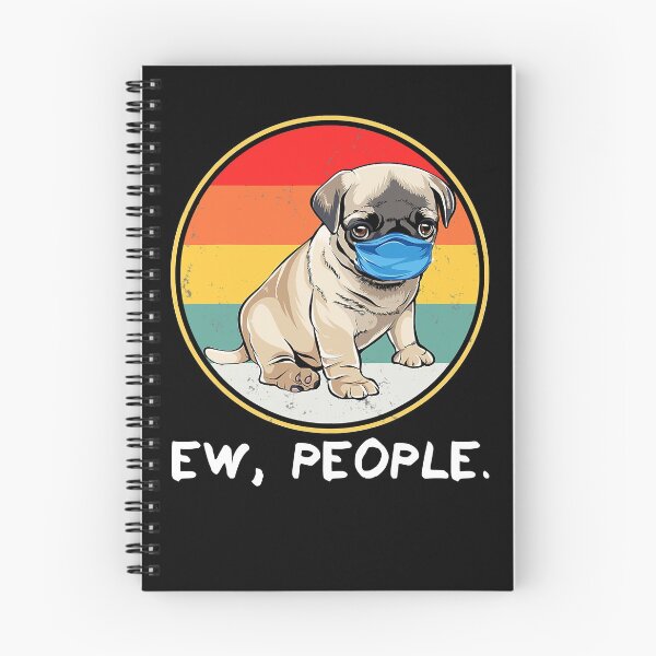 Item preview, Vintage Ew People Pug Dog Wearing Face Mask designed and sold by GordonDrummond.