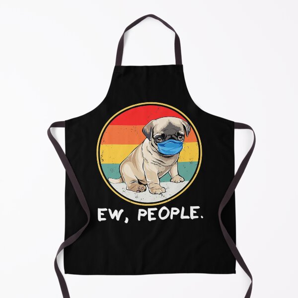 Item preview, Vintage Ew People Pug Dog Wearing Face Mask designed and sold by GordonDrummond.