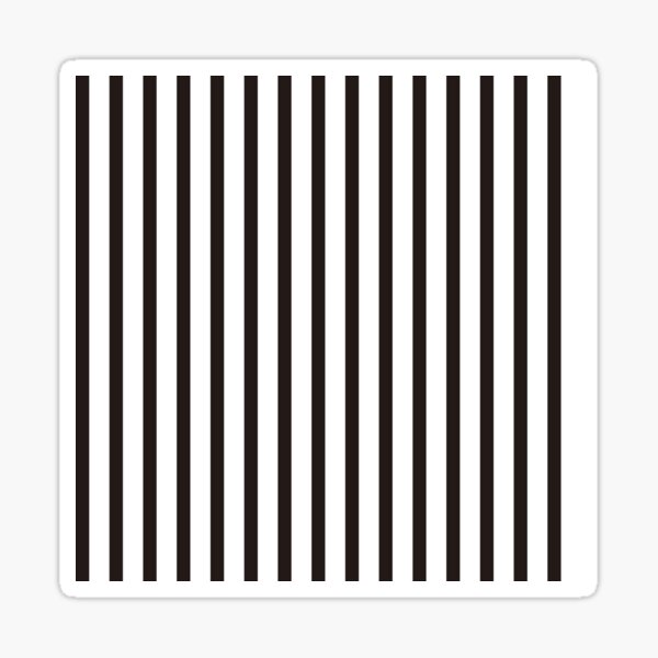 Thin Black White Vertical Stripe Sticker By Yanwun Redbubble