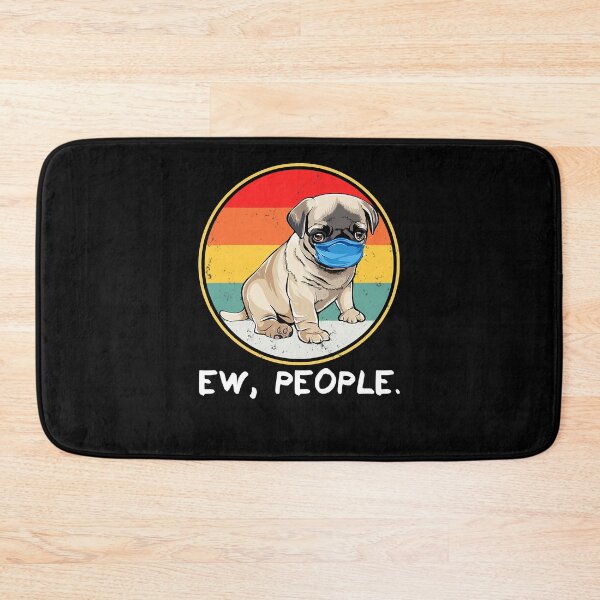 Item preview, Vintage Ew People Pug Dog Wearing Face Mask designed and sold by GordonDrummond.