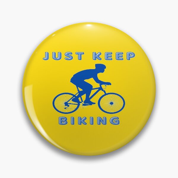 Item preview, Just Keep Biking Cycle In Blue designed and sold by Indra Agrawal.