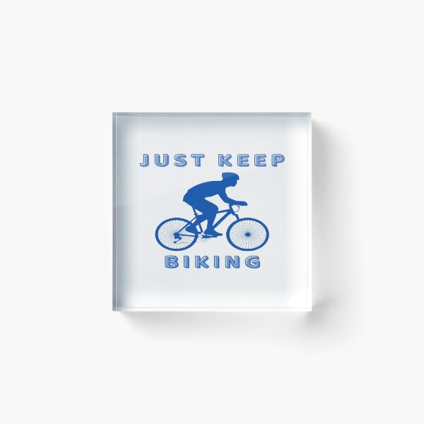 Item preview, Just Keep Biking Cycle In Blue designed and sold by Indra Agrawal.