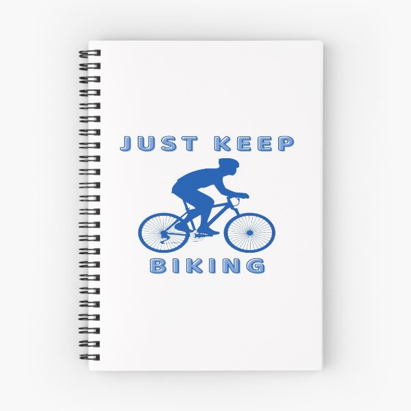 Item preview, Just Keep Biking Cycle In Blue designed and sold by Indra Agrawal.