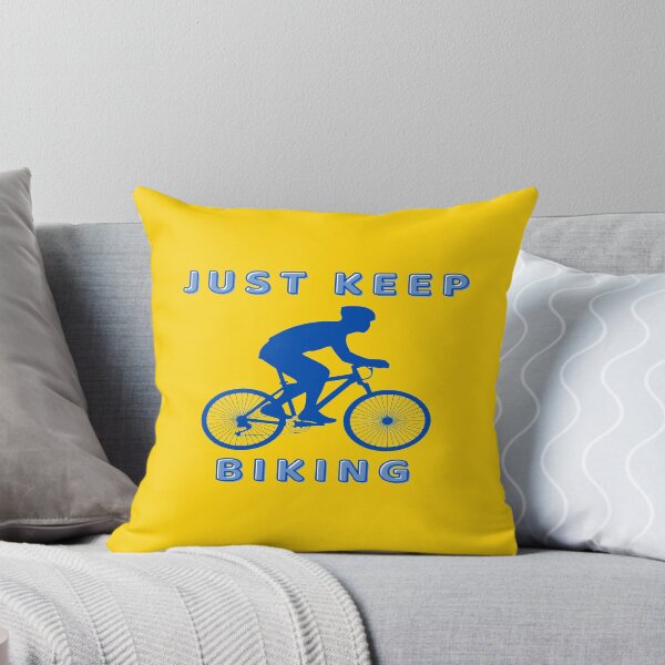 Item preview, Just Keep Biking Cycle In Blue designed and sold by Indra Agrawal.