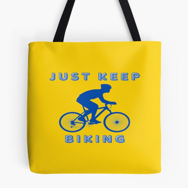 Item preview, Just Keep Biking Cycle In Blue designed and sold by Indra Agrawal.