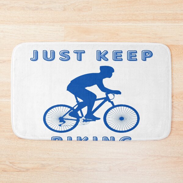 Item preview, Just Keep Biking Cycle In Blue designed and sold by Indra Agrawal.