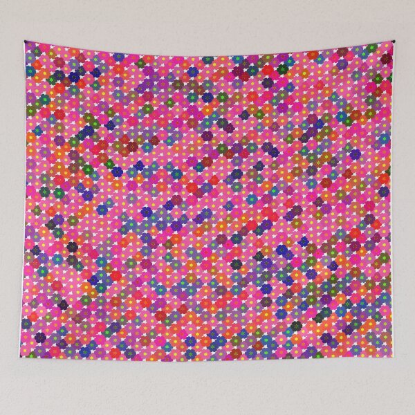 Item preview, Colorful textile pattern with flowers Multi colors floral designed and sold by Ovrostore.